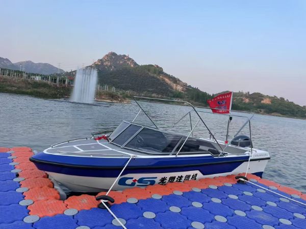 萊蕪浮橋安裝現場圖